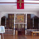 Intérieur d'une église dans le musée ethnologique